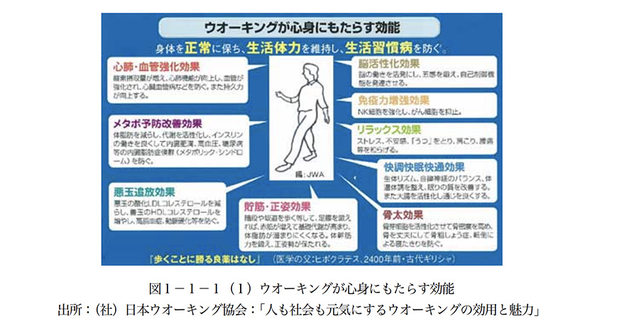 ウォーキングが心身にもたらす効能