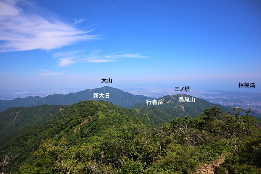 塔の岳 山頂からの見晴らし